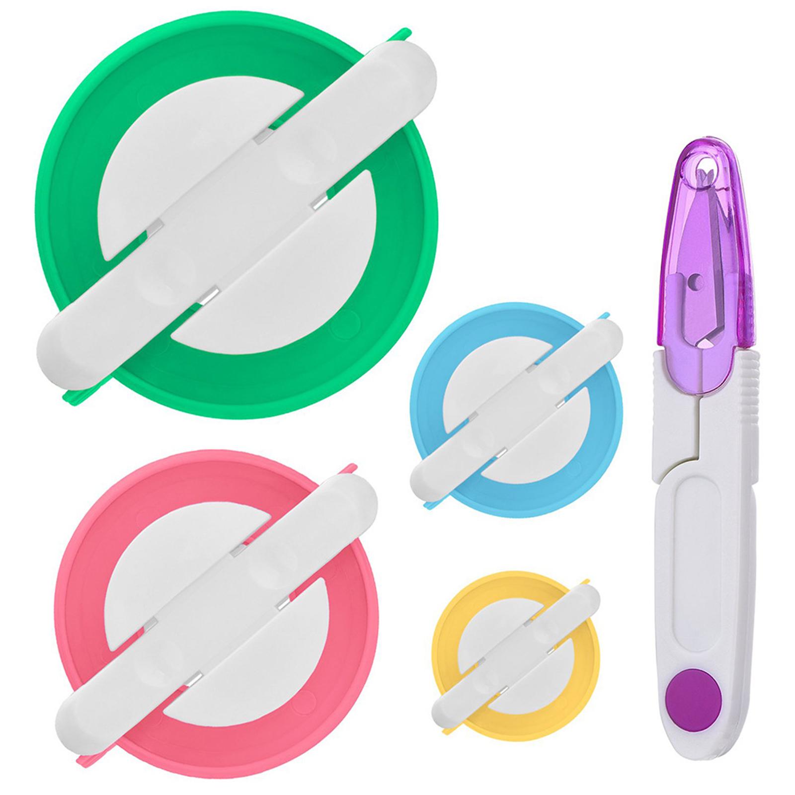 Pom Pom Maker Tool - เครื่องทำปอมปอม ที่ถักไหมพรม ทำลูกบอลขนปุย งานฝีมือ ไหมพรม โครงการถักไหมพรม