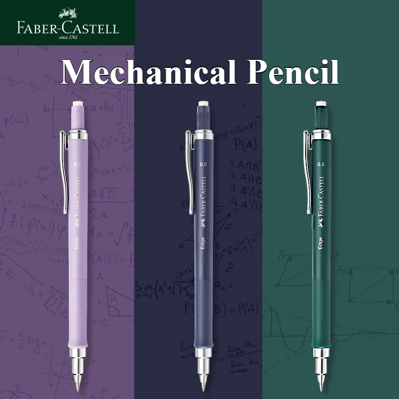 Faber-Castell Pencil Grip - ดินสอกด FABER-CASTELL 0.5 มม. ดินสอเขียนแบบอัตโนมัติพร้อมด้ามจับนุ่มแบบมีกาว อุปกรณ์การเรียนสำหรับนักเรียน