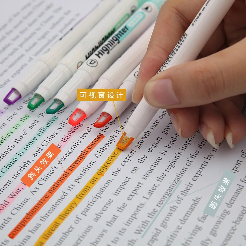 Stabilo Marker Boss - 6 สี/ชุดที่ไม่ซ้ํากัน Window Tip Highlighter ปากกา