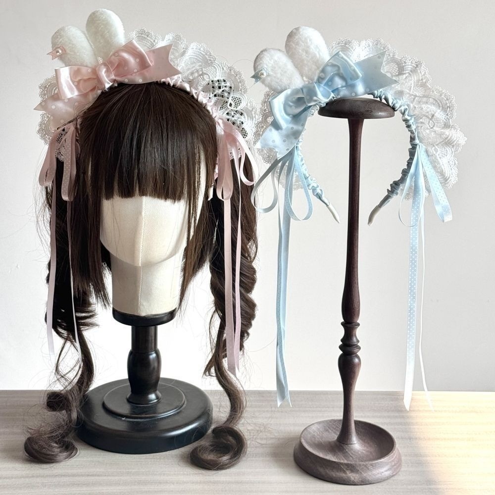 ที่คาดผมลายจุดพร้อมโบว์และหูกร - Lace Ribbon Trim บทวิจารณ์และราคา