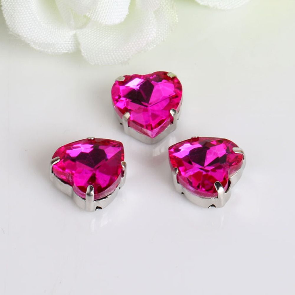 50 ชิ้น/แพ็ค คริสตัลรูปหัวใจแบ - Sew On Rhinestone บทวิจารณ์และราคา